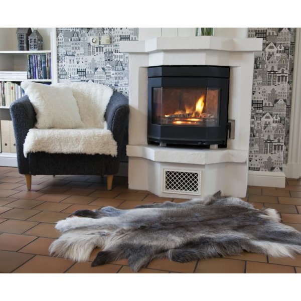 Lockiges Schaffell Wei