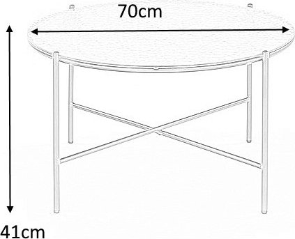 Tobella Couchtisch 70 cm - Schwarz