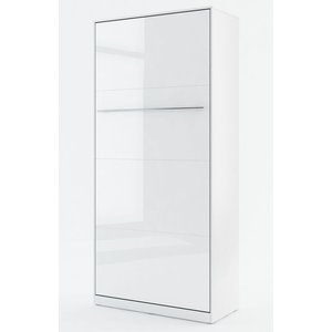 Bettschrank Compact Living Vertical (Klappbett 90x200 cm) - Wei Hochglanz