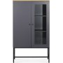 Kantenschrank in Eiche / Graues Hochdrucklaminat (HPL) + Fleckentferner fr Mbel