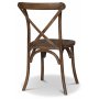 Pariser Vintage-Stuhl mit Kreuz - Vintage braun