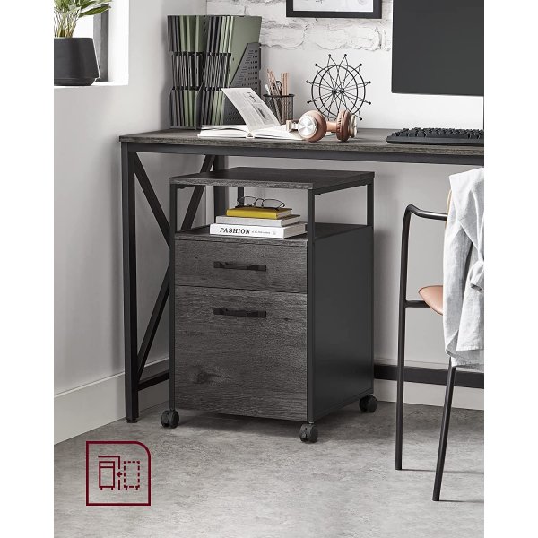 Belmont Aktenschrank - Grau/Schwarz Belmont Aktenschrank - Grau/Schwarz