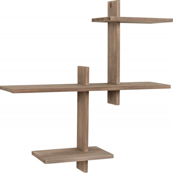 Gavi Wandregal - Braun gebeizte Kiefer