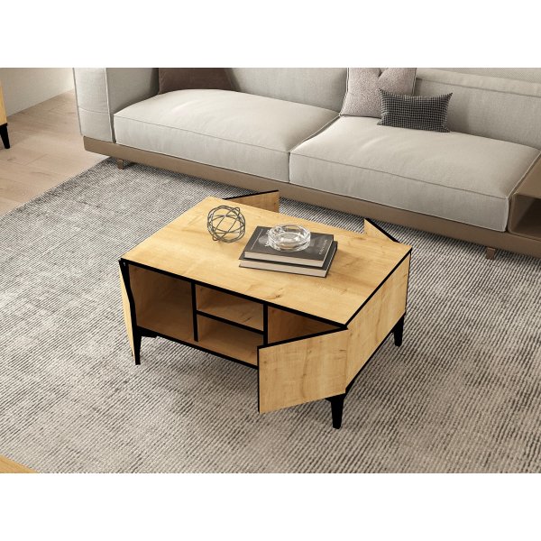 Ece Couchtisch - Saphireiche/Schwarz