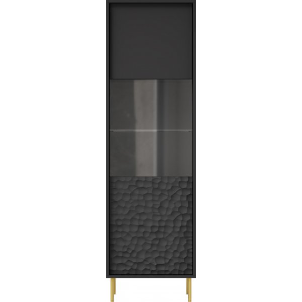 Bullet-Glasvitrine - Schwarz/Gold