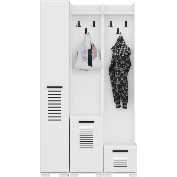 Asimo Kleiderbügel 100 x 44,6 x 183 cm - Weiß Asimo Kleiderbügel 100 x 44,6 x 183 cm - Weiß