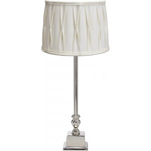 Linn Pliss Stitch Tischlampe - Offwhite/Chrom