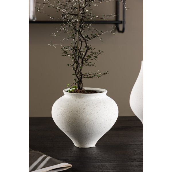 Rellis Vase 18 x 18 cm - Schwarz/Weiß Rellis Vase 18 x 18 cm - Schwarz/Weiß