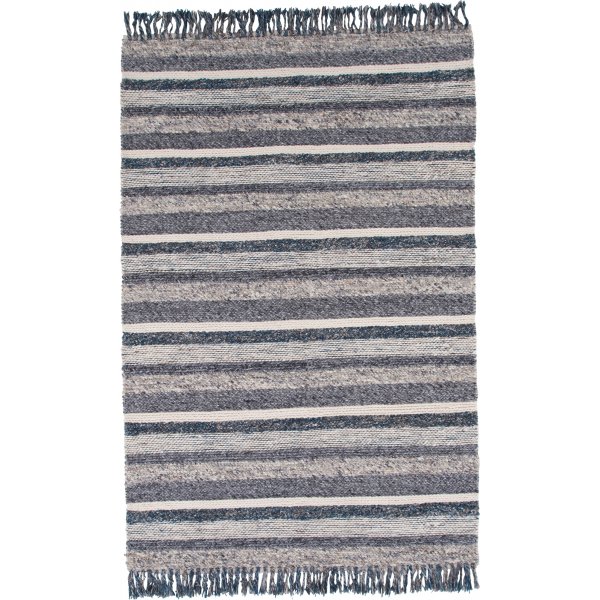 Wollteppich Teg - Marineblau/Grau Wollteppich Teg - Marineblau/Grau