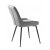 Carina-Stuhl aus grauem Samt mit Rautenmuster