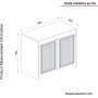 Fertiger Schrank - Wei/Dunkelbraun
