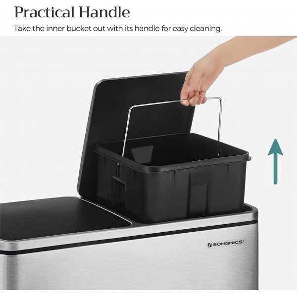 Daloa Mülleimer 60 l - Silber Daloa Mülleimer 60 l - Silber