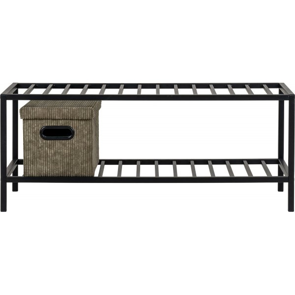 Weißes Schuhregal - Schwarz Weißes Schuhregal - Schwarz