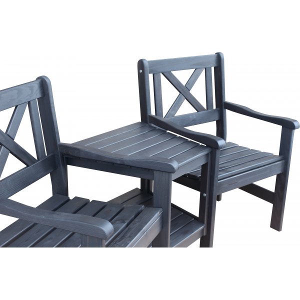 Europa Gartenmöbel - Loveseat - Schwarz Europa Gartenmöbel - Loveseat - Schwarz