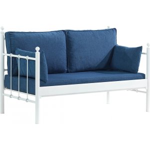 Lalas 2-Sitzer Outdoor-Sofa - Wei/Blau + Fleckentferner fr Mbel