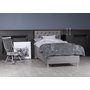 Dream komplettes Bettpaket inklusive Kopfteil und 7-Zonen Kontinentalbett 120 cm - grau