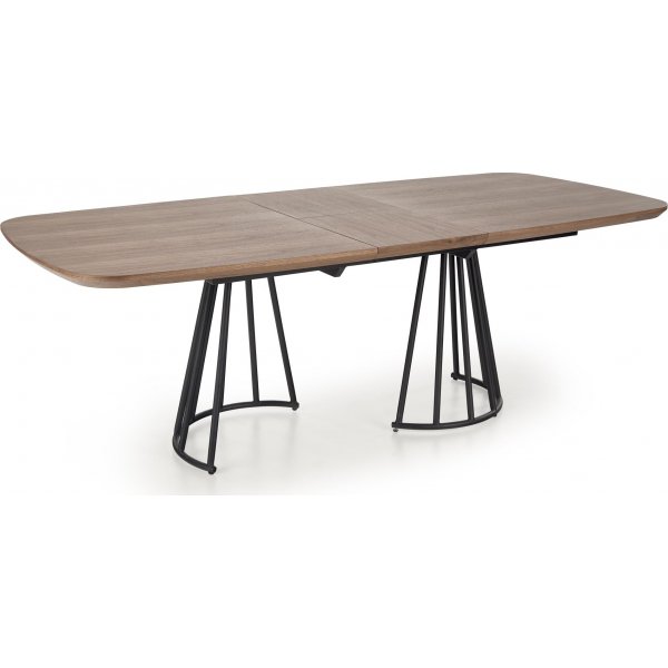 Everton Esstisch 180-200 x 100 cm - Walnuss/Schwarz