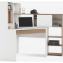 Function Plus Schreibtisch 138,4 x 101,6 x 141,1 cm - Wei/Eiche