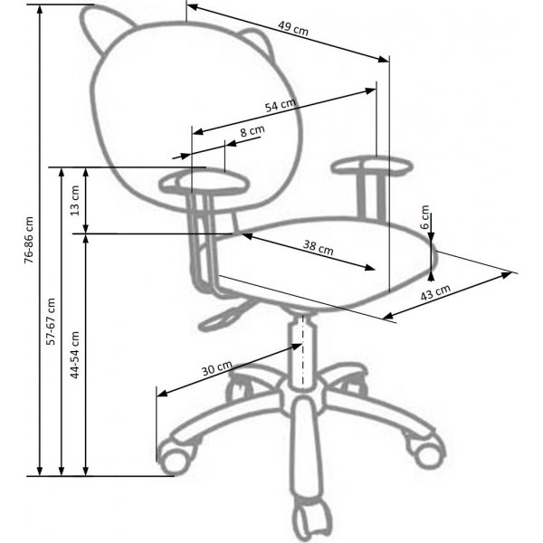Karina Schreibtischstuhl - Rosa