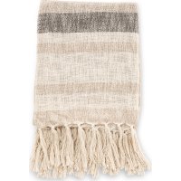 Bondi Decke 130x170 cm - Beige/Dunkelgrün/Weiß Bondi Decke 130x170 cm - Beige/Dunkelgrün/Weiß
