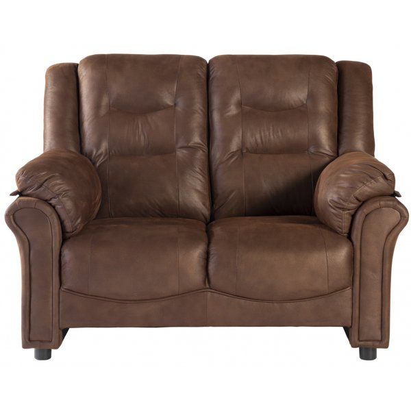 Vera 2-Sitzer-Sofa aus brauner Mikrofaser Vera 2-Sitzer-Sofa aus brauner Mikrofaser