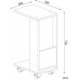 Afitab Beistelltisch 42 x Tiefe: 29,5 cm - Wei