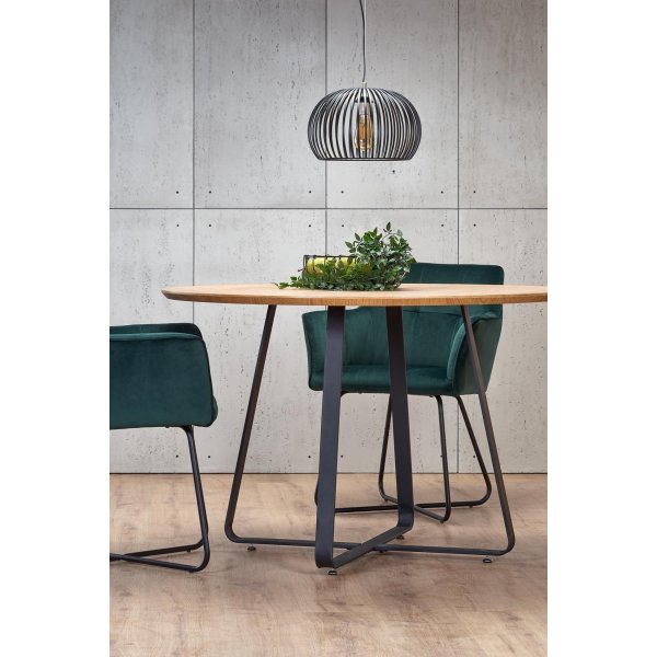 Raphael Esstisch 120 cm - Eiche/schwarz