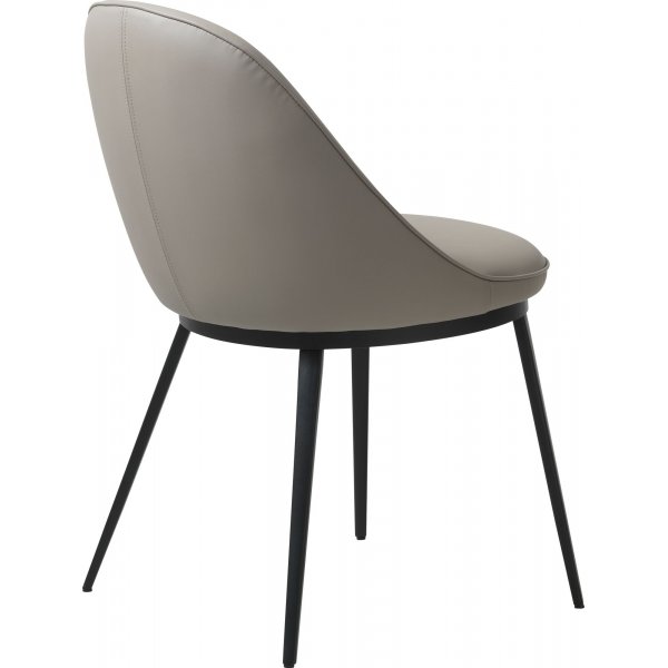 Billy Esszimmerstuhl aus hellgrauem PU Billy Esszimmerstuhl aus hellgrauem PU