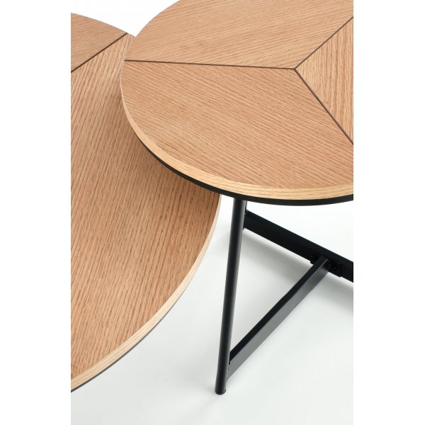 Polos Couchtisch 45 cm - Eiche/schwarz