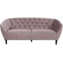 Felicia 3-Sitzer Sofa - Rosa (Samt)