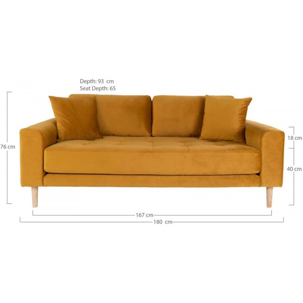 Lido 2,5-Sitzer-Sofa - Gelb