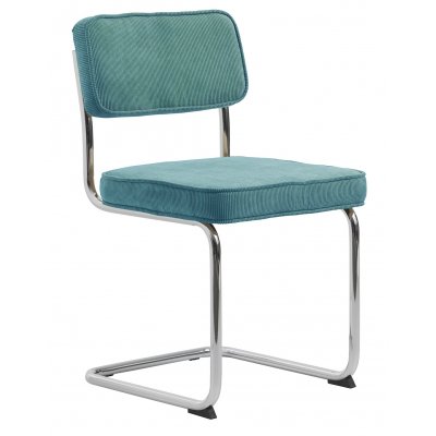 Aero-Stuhl aus trkisfarbenem Cord