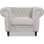 Ashford Chesterfield Sessel - Beige Leinen