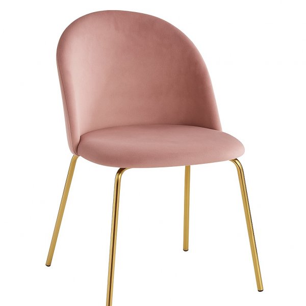 Giovani Velvetstuhl - Rosa/Braun