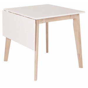 Nordkap Tisch mit Klappe - Weiß/Eiche hell 75 cm