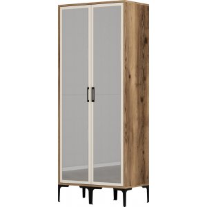 Kumsal Kleiderschrank 4 Walnuss/Creme