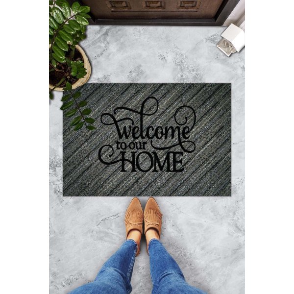 Frische Fußmatte Grau/Schwarz - 40 x 60 cm Frische Fußmatte Grau/Schwarz - 40 x 60 cm