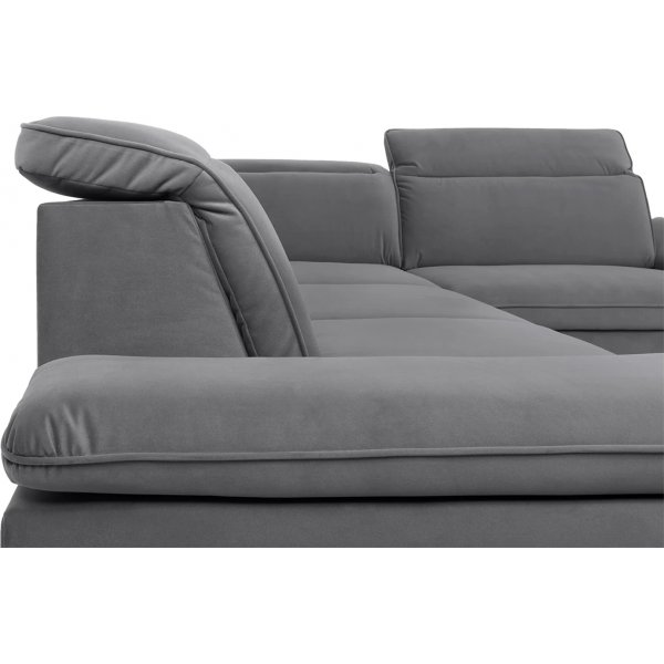 Darby Ecksofa rechts - Grau