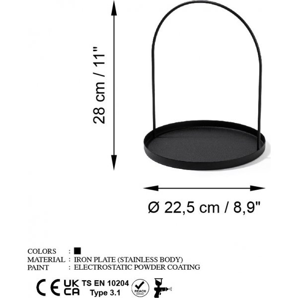 Dekorative Schale Kos - Schwarz Dekorative Schale Kos - Schwarz