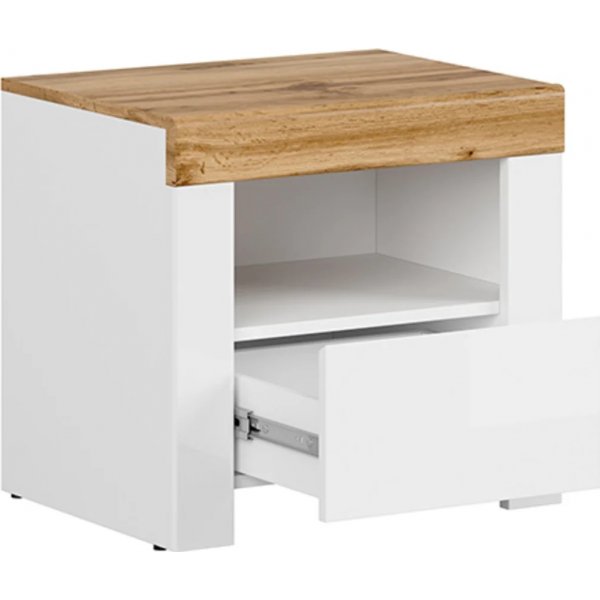 Holten Nachttisch - Wei/Eiche