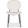 Kapitonierter Stuhl - Stoff beige/schwarz