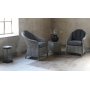 Solhaga Gartenmbel-Set 2 Sessel mit Tisch - Graues synthetisches Rattan