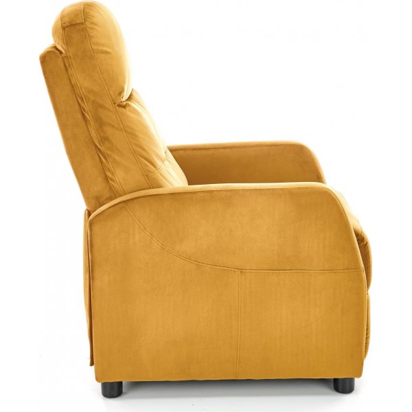 Gunvor Liegesessel aus gelbem Samt