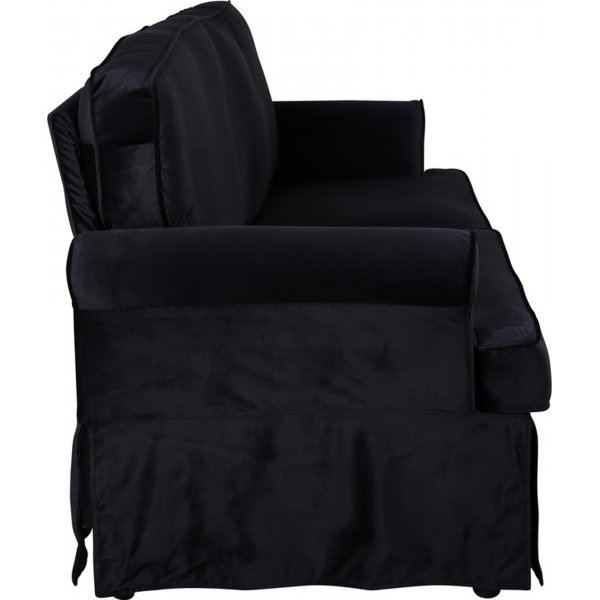 2-Sitzer-Sofa aus Stoff - Schwarz