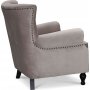 Lddekpinge Sessel - Graubeige Samt