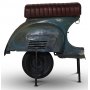 Scooter Barhocker - Vintage blau / braun