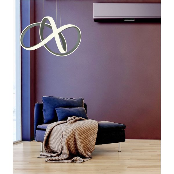 Krumelur Deckenleuchte - Silbergrau