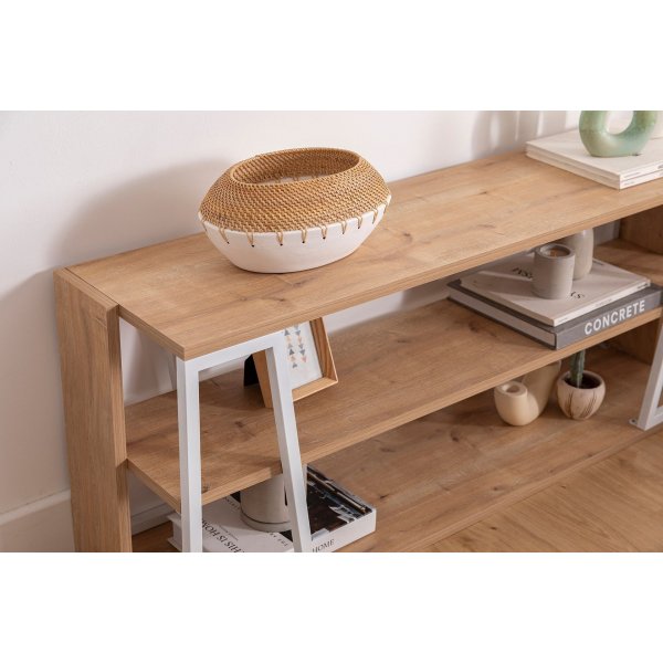 Lissa TV-Stnder 123,6 cm - Saphireiche/Wei