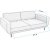 Berjer 3-Sitzer-Schlafsofa - Creme/Walnuss