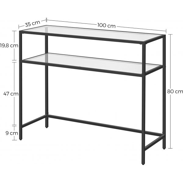 Laleh Konsolentisch 100 x 35 cm - Schwarz